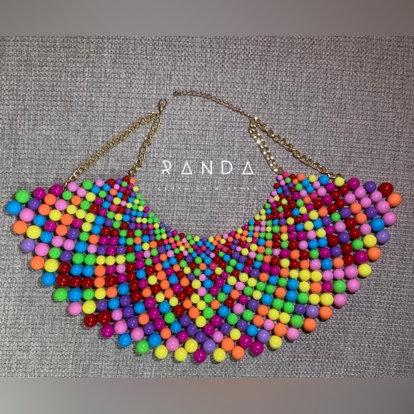 Rainbow Bead Necklace - Picture 2 of 3